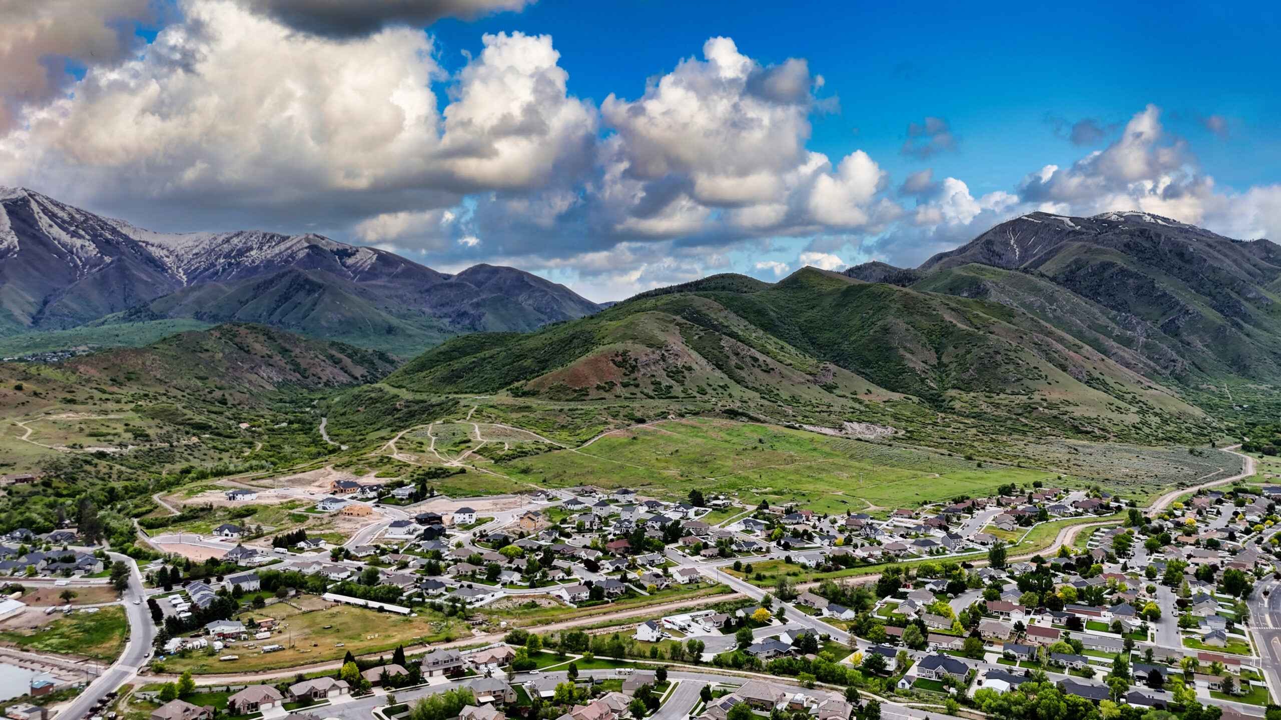 Payson, Utah, with Mount Nebo and the Wasatch foothills
